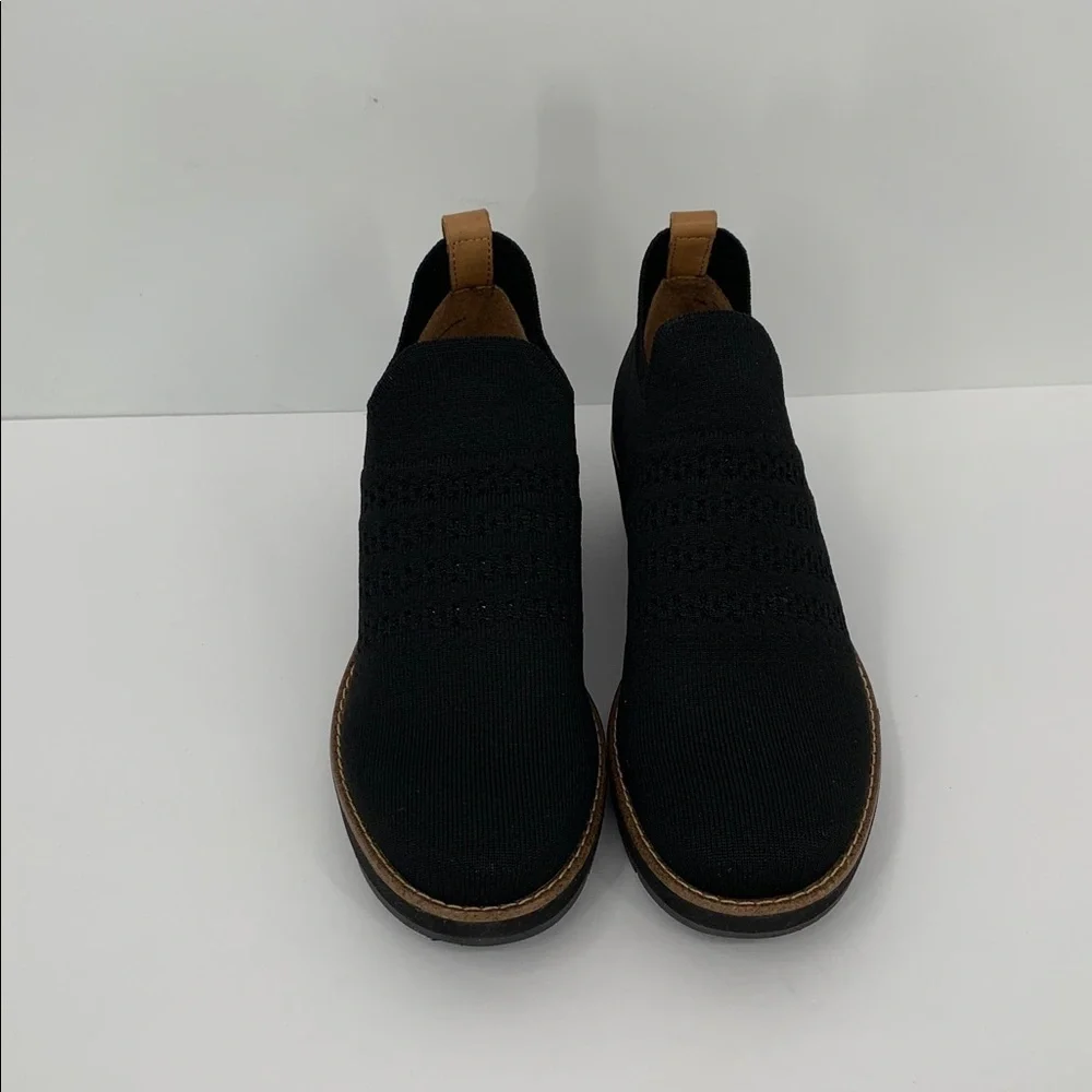 Comfortiva Fields slip-on knit wedge platform loafer comfort black women new 7.5